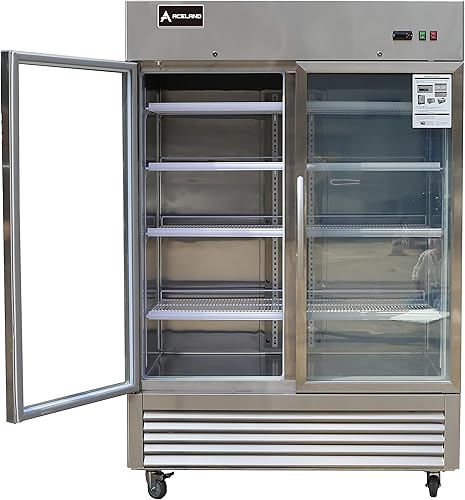 Miniatura 2 de Aceland AF-49BG 54 18 pulgadas, comercial, negro, doble columpio, para puerta de cristal, 49 pies cúbicos, -8 0