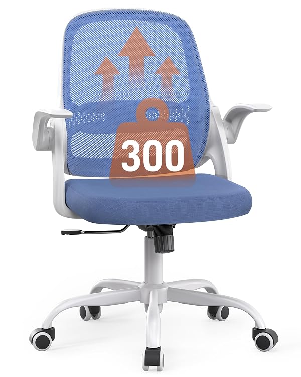 LukkDys Mesh Office Chair, Ergonomic Home Office Chair with Flip-Up Arms by LukkDys - Used condition - CA$101.19