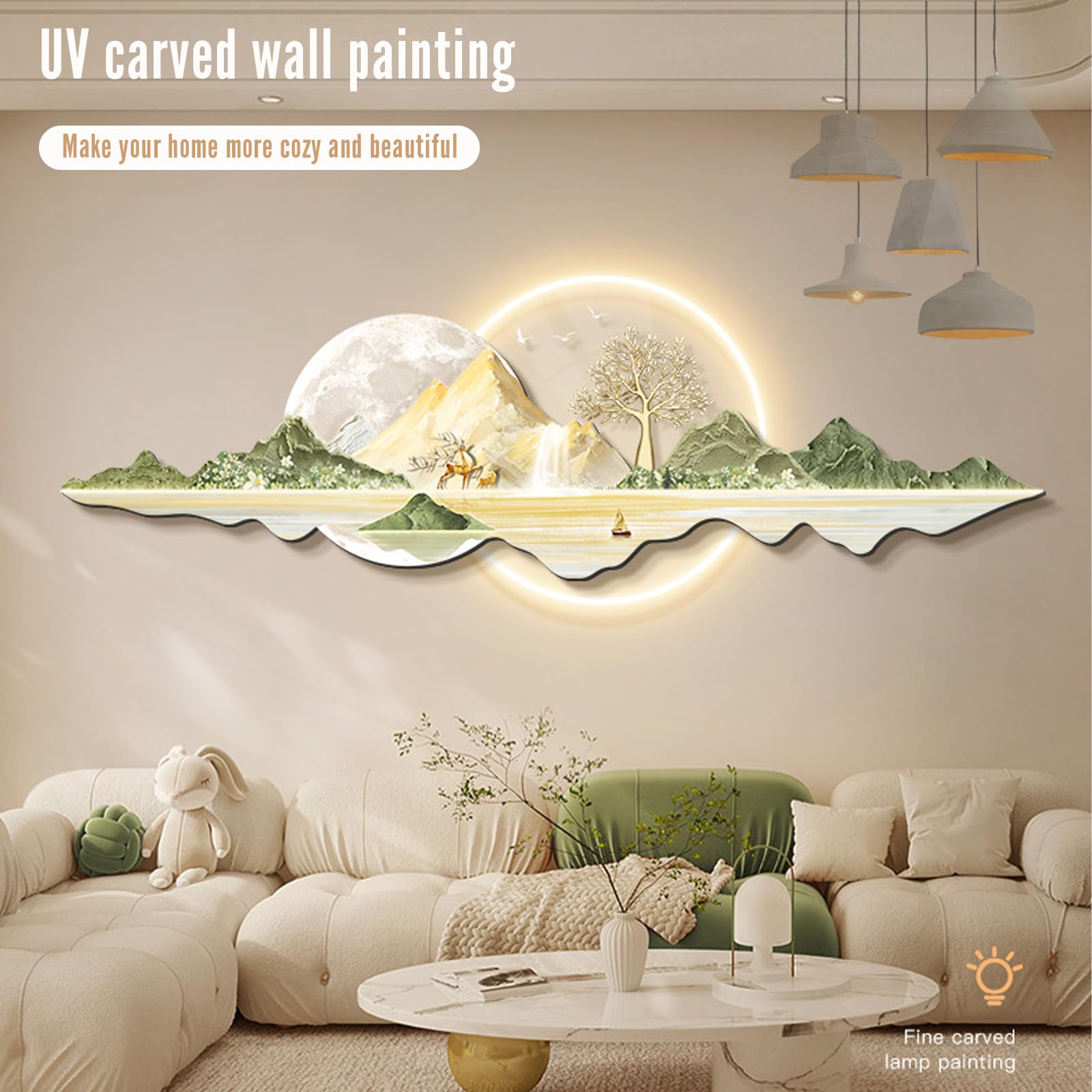 Amazon.com: 3D Relief LED Decorative Painting - Crystal Porcelain