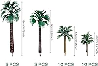 Vista 4 de Woohome Árboles en miniatura - Árboles modelo mixto para modelo, tren, paisaje, arquitectura, manualidades de bricolaje (30 piezas)