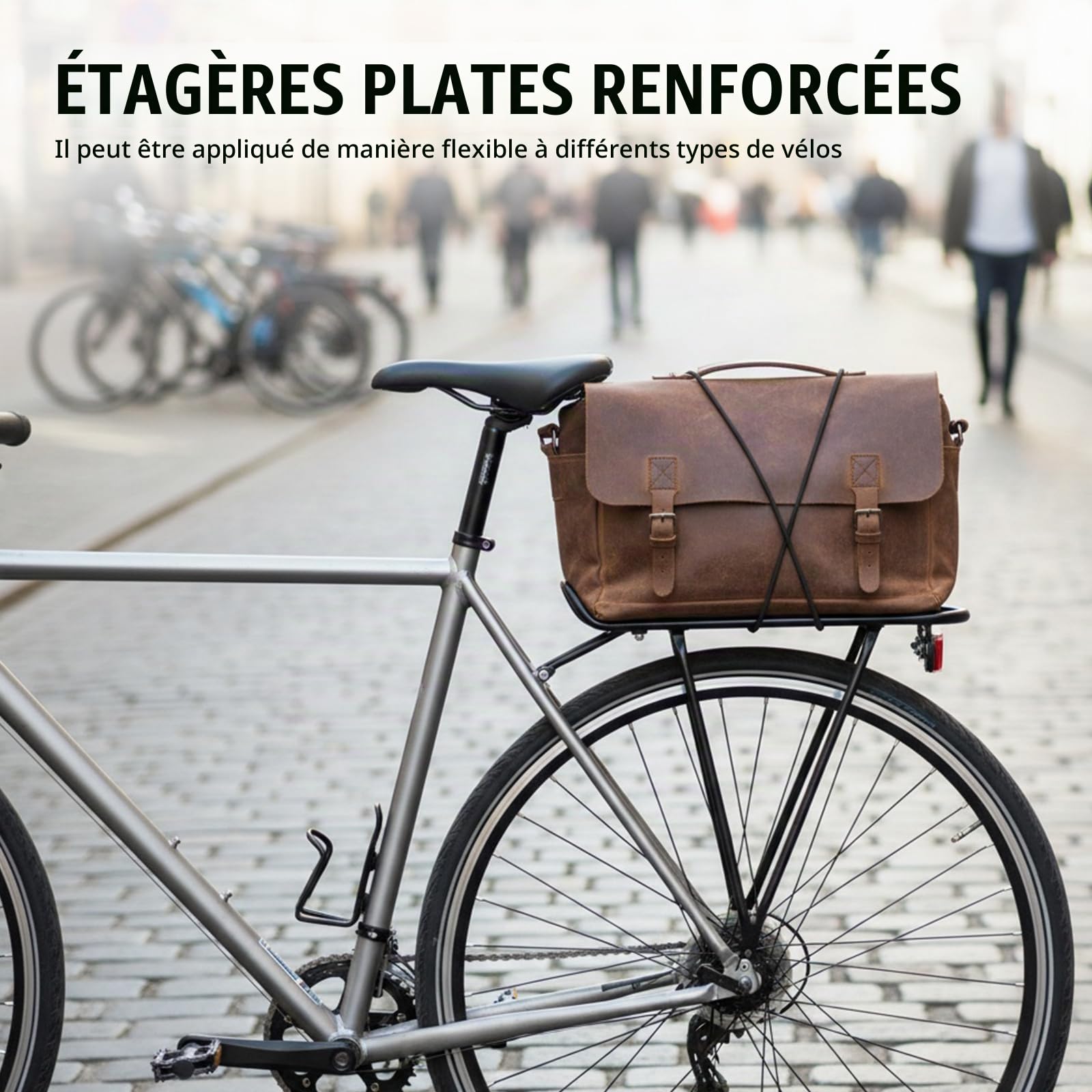 Porte-Bagages Rétractable, 34 X 12 cm Porte Bagage Vélo Arrière, Porte-Bagages Universel, Porte-Vélos Arrière VTT Porte-Bagage arrière pour Vélo pour VTT, Vélos de Route, Vélos électrique