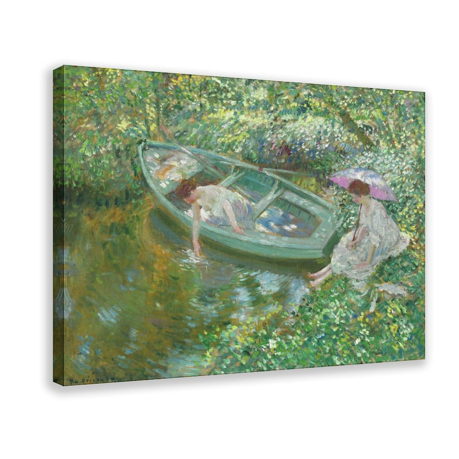 DFJyjFGJJ Frederick Carl Frieseke,Repose at Noonday Poster Print for Teen Boys Room Wall Art Canvas Painting 24" L X 36" W