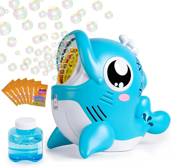 Hanmulee Dolphin Bubble Machine,Automatic Bubble Machine, 3000+ Bubbles