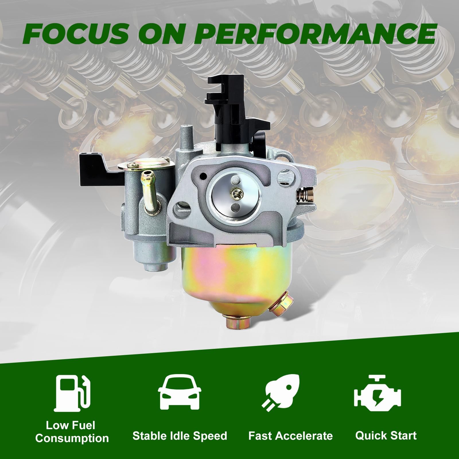 Dalom GX160 Carburetor for Honda GX 160 GX200 GX 200 5.5 HP 5HP 6.5HP 5.5HP Replace 16100-ZH8-W51 16100-ZH8-W61 Engine with Ignition Coil 17210-ZE1-505 Air Filter