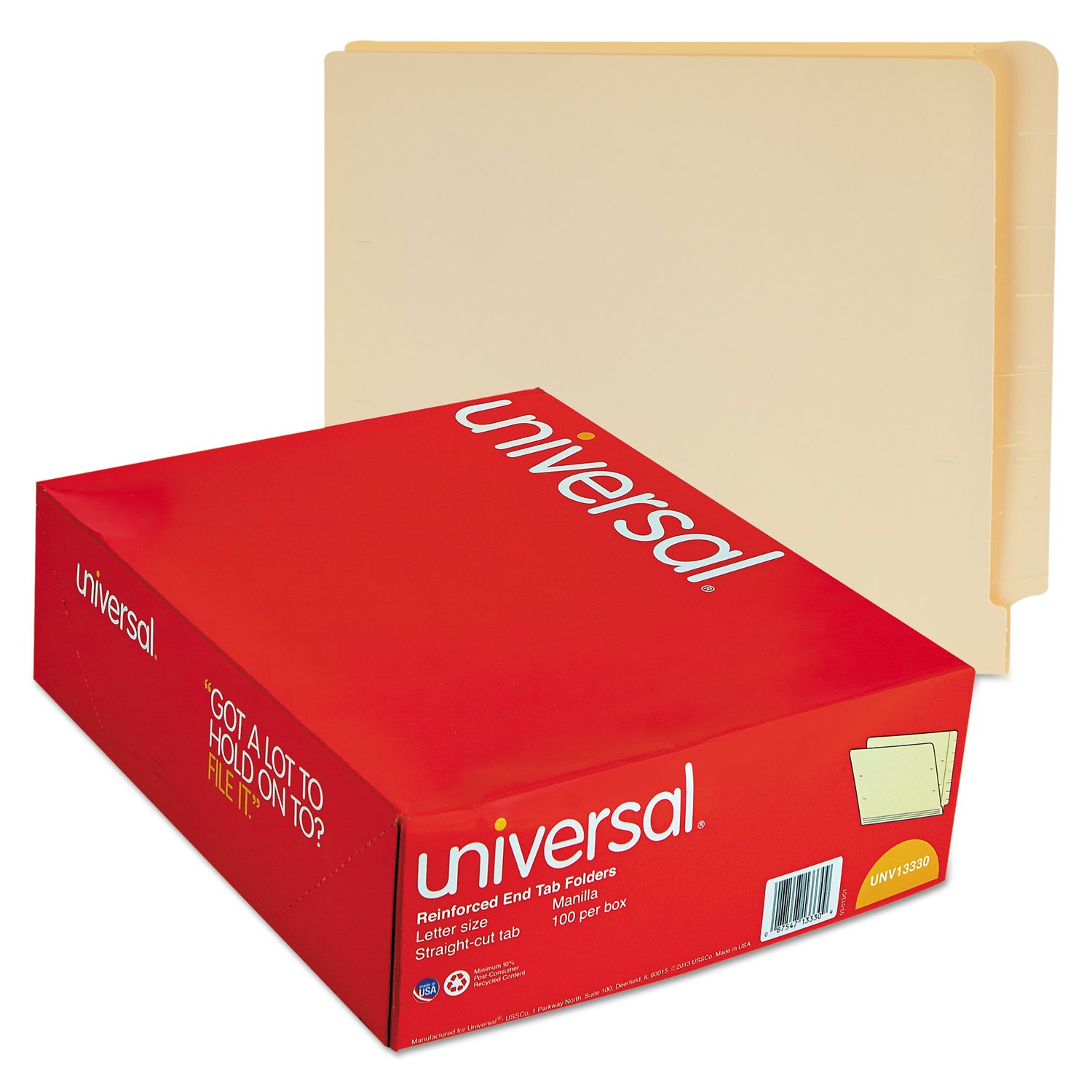 Universal Manila 13330 - Cartella per mensole, rinforzata, 100 pezzi