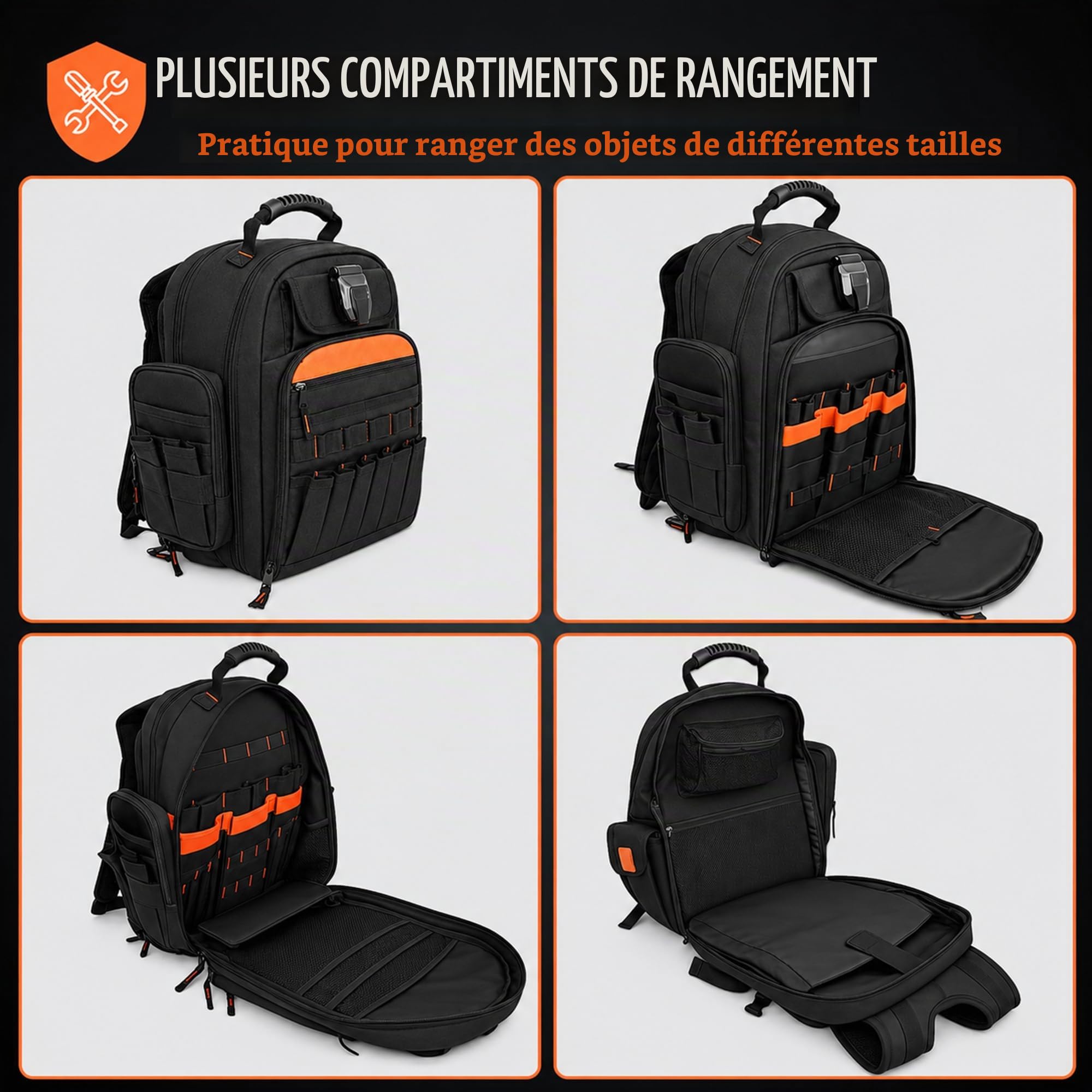 Sac à dos à outils de haute performance portable pour outils