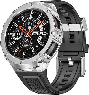 Metal Case with Silicone Band for Samsung Galaxy Watch 7 44mm Silver