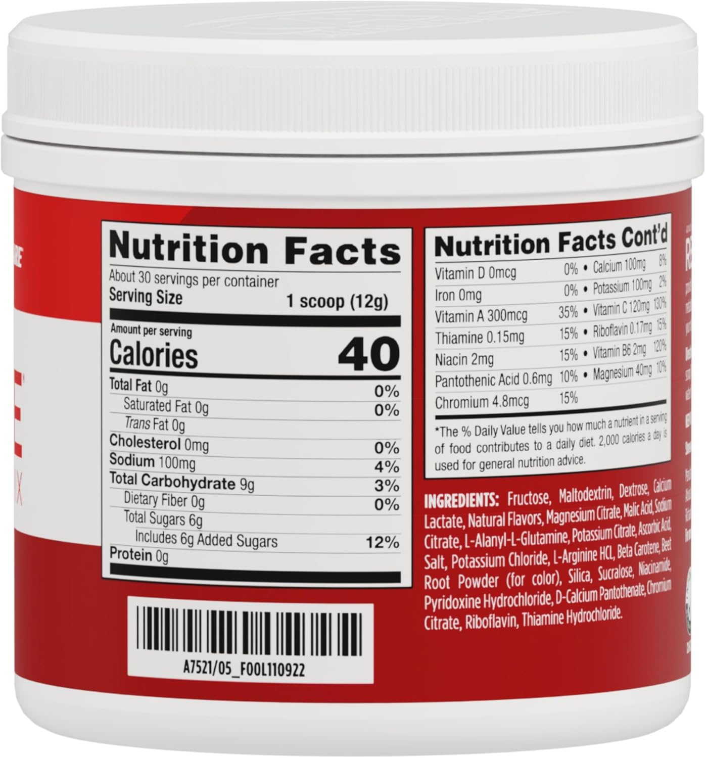 AdvoCare Rehydrate - Electrolyte Drink Mix - Includes Magnesium, Sodium, Potassium & Calcium - Antioxidant & Amino Acid Fortified - Supports Hydration & Recovery - Red Raspberry, 12.7 oz