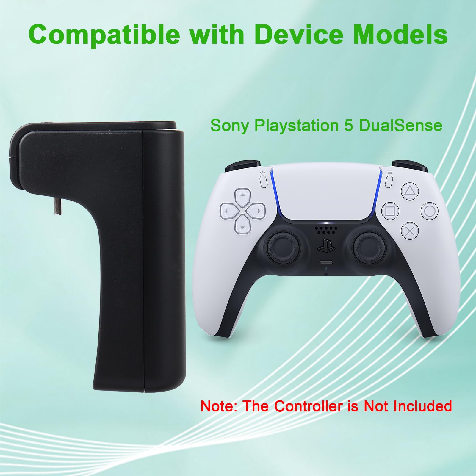 3500mAh e 5V Batteria per Controller Wireless Sony PS5, Li-Ion Ricaricabile per Playstation 5 DualSense, Batteria Portatile Ricaricabile, Gioca Durante la Ricarica (Cavo TYPE-C)