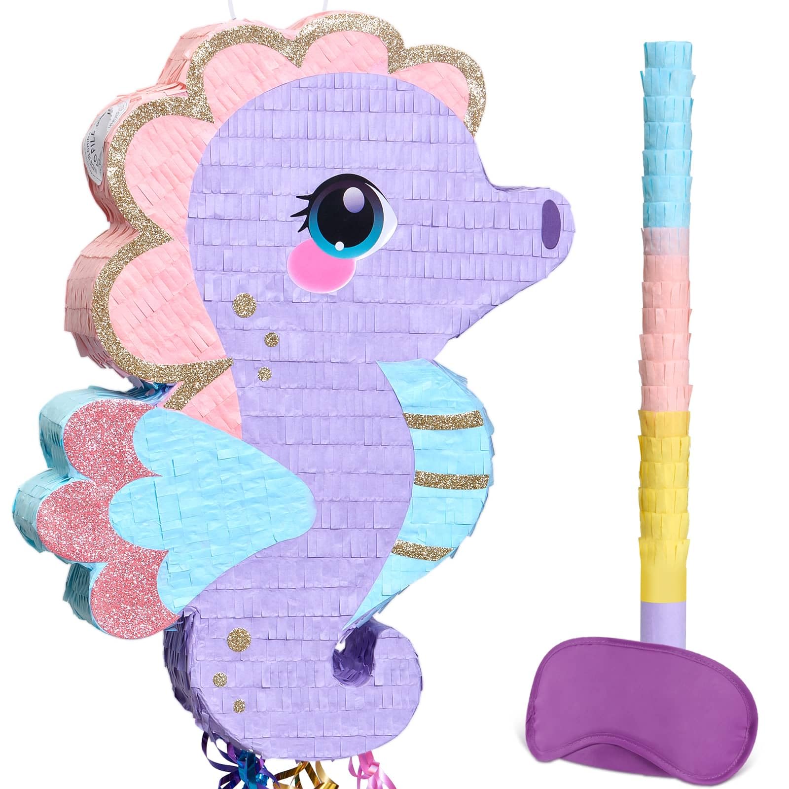 WERNNSAI Seahorse Piñata - Ocean Birthday Decoration Ocean Animal Piñata