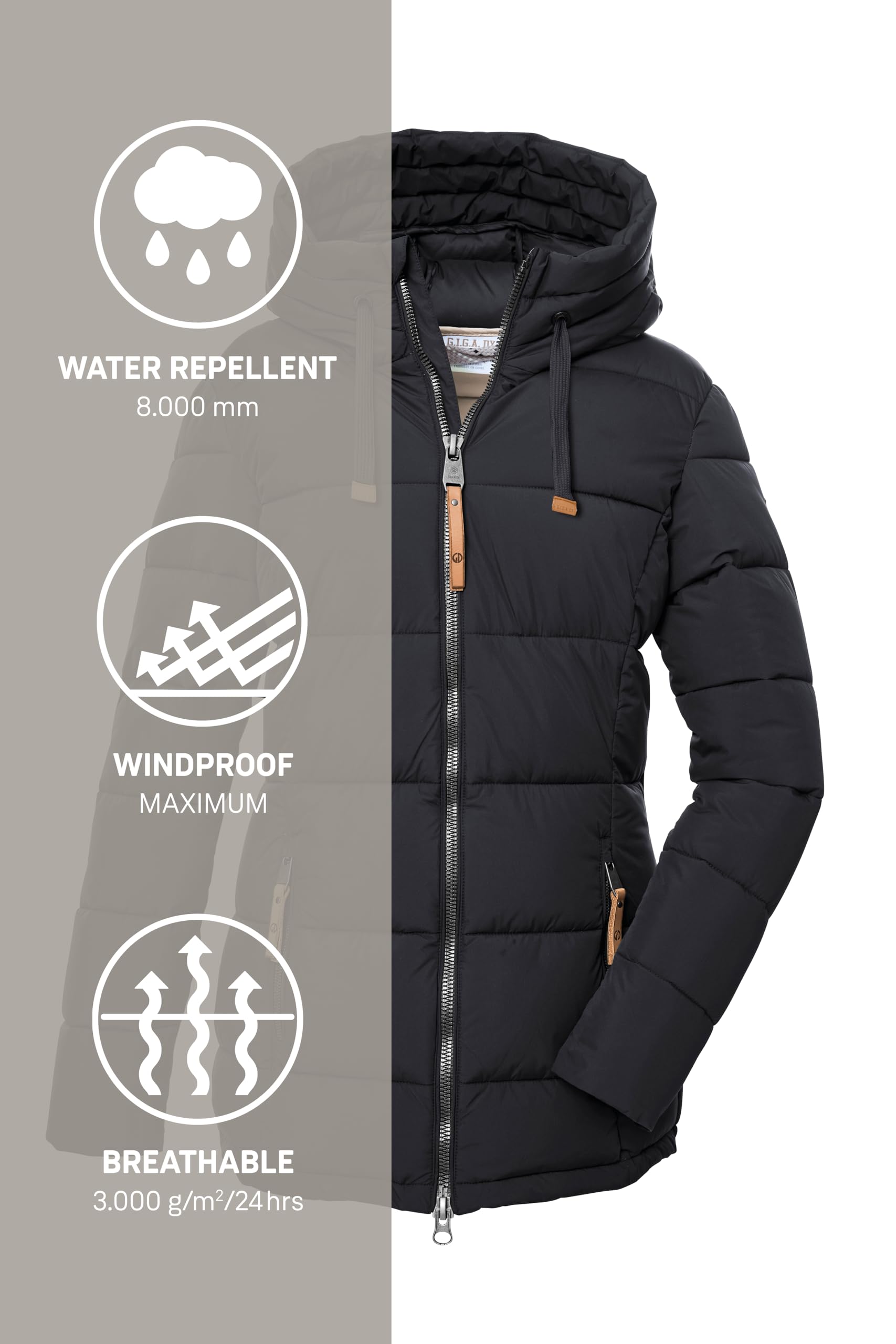 G.I.G.A. DX Gw 12 Wmn Qltd Jckt Chaqueta de invierno con capucha/chaqueta funcional con aspecto de plumón Women´s