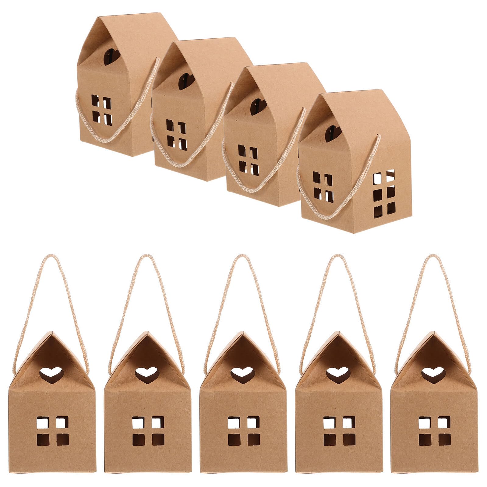 TOYANDONA 50pezzi Casse di Forma di Casa per Dolcetti Casse Regalo di Carta per Bomboniere per Matrimoni Feste e Celebrazioni Multiuso come Confezione di Caramelle o Contenitore Decorativo