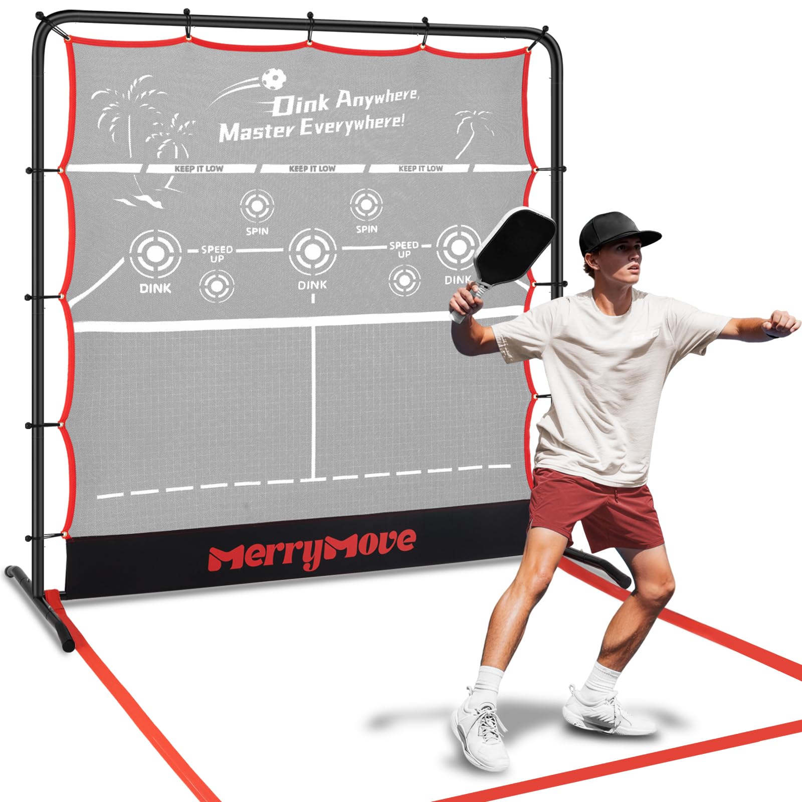 Amazon.com : MerryMove Pickleball Rebounder Practice Net: 6FT