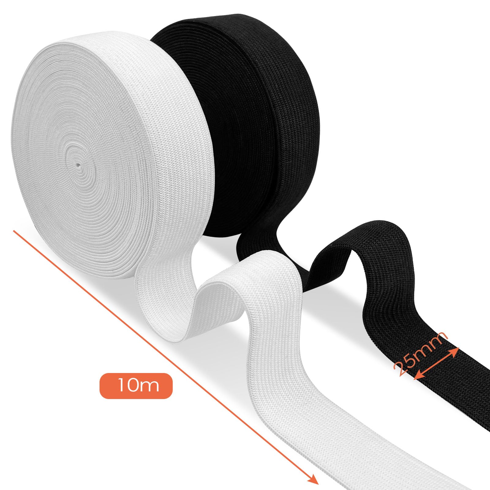 Nastro A Strappo Da Cucire 20mm X 25m - Non Adesivo, Bianco, Per Abbigliamento E Arredamento, Polyestere E Nylon - Foto 6