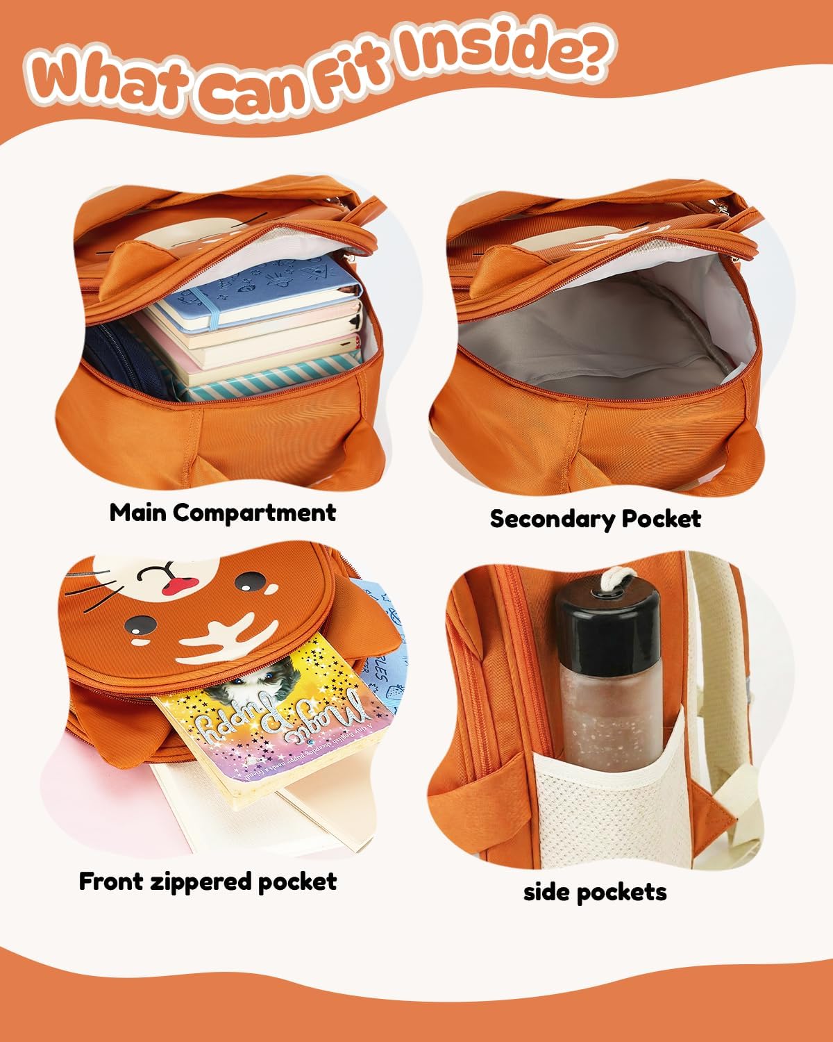 PROTAURI Sac à Dos Enfant Maternelle Garçon avec Brustgurt, Cartable Maternelle Léger et Réfléchissant, Sac Enfant Maternelle Transformable pour 2-6 Ans, 11.6L, Tigre