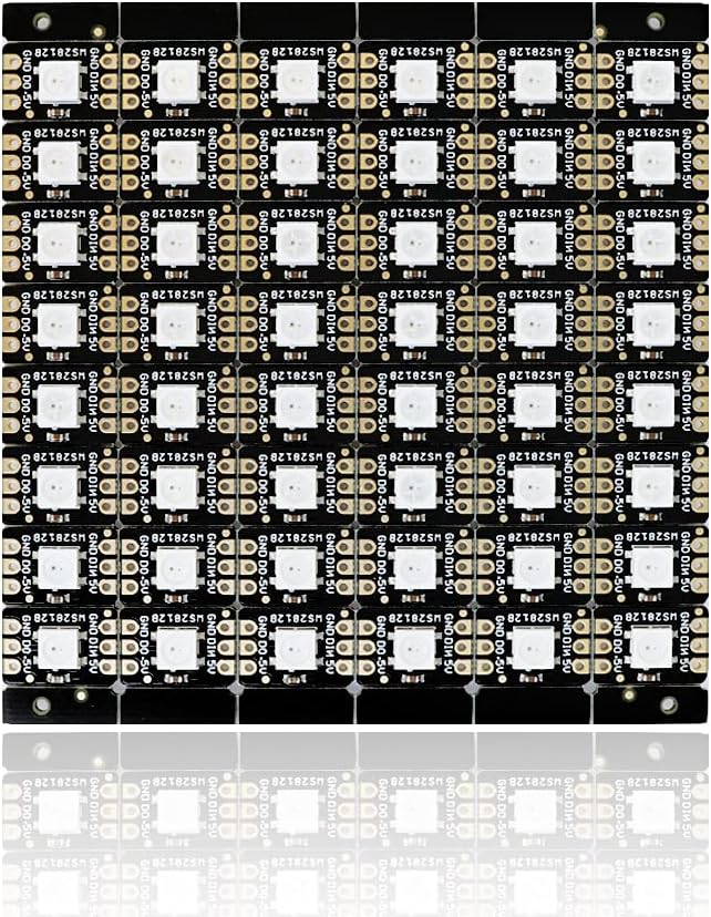 Treedix 48pcs RGB LED WS2812B 5050 Light Board Light Matrix Strip Driver Board Individually Addressable for Arduino and Raspberry Pi
