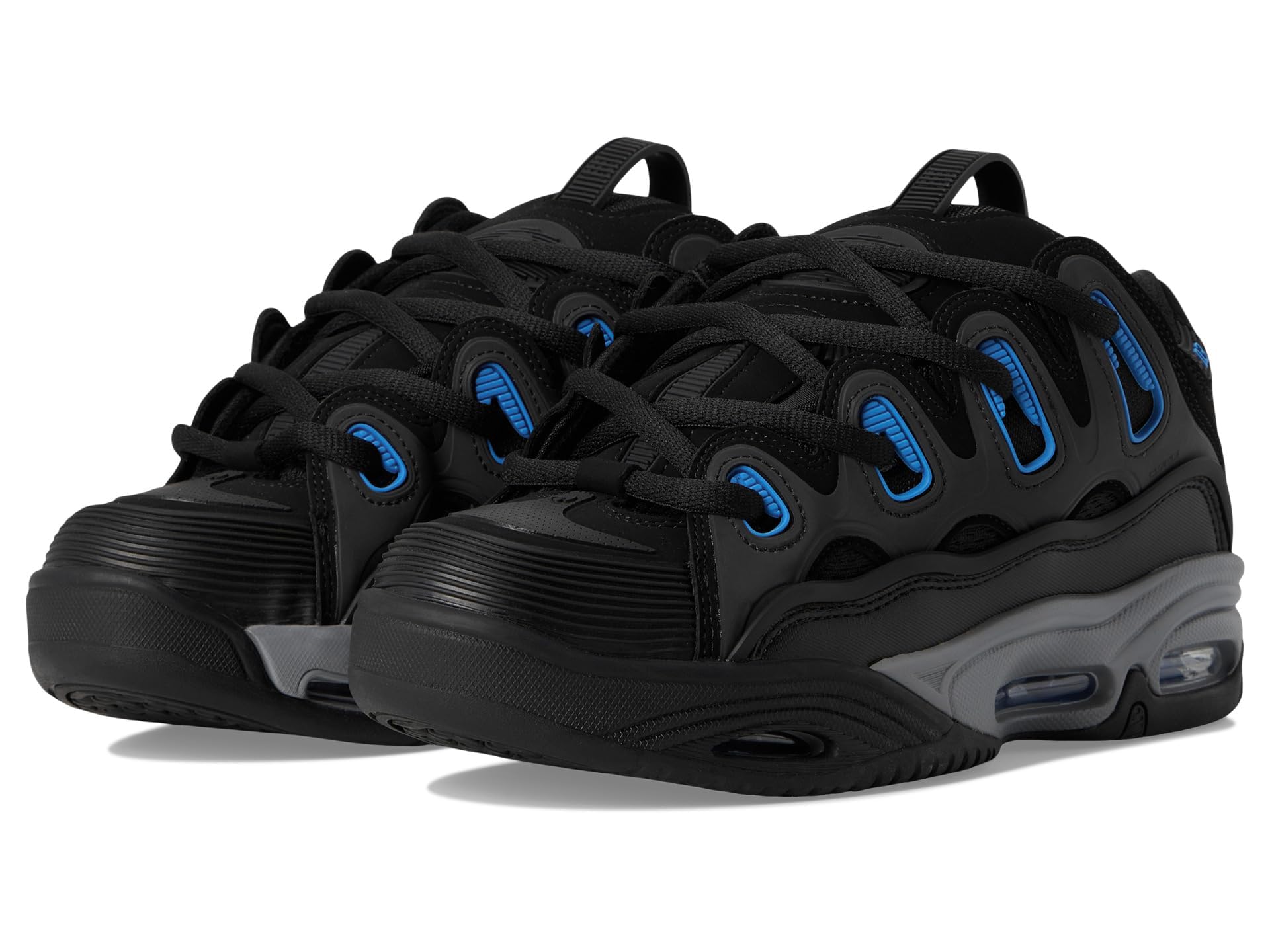 Osiris Men's D3 2001 Skate Shoe, Black/Grey/Blue, 8.5