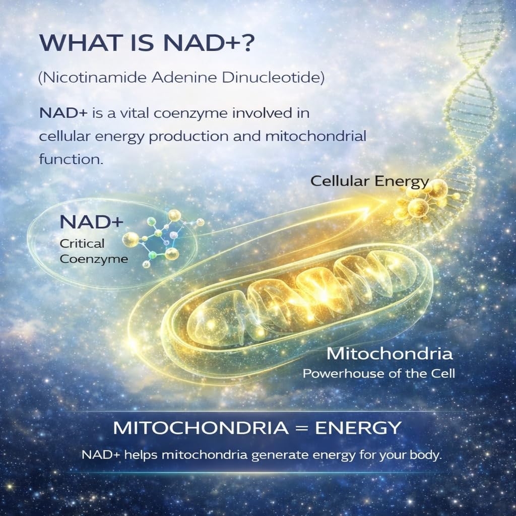 NMN + L-Glutathione Supplement – NAD+ Support, Mitochondrial Energy & Antioxidant Defense with CoQ10, NAC, PQQ & Alpha Lipoic Acid – 120 Capsules. Refill Pack