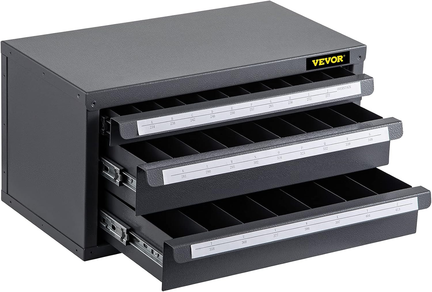 VEVOR Drill Bit Dispenser ThreeDrawer Drill Bit Dispenser