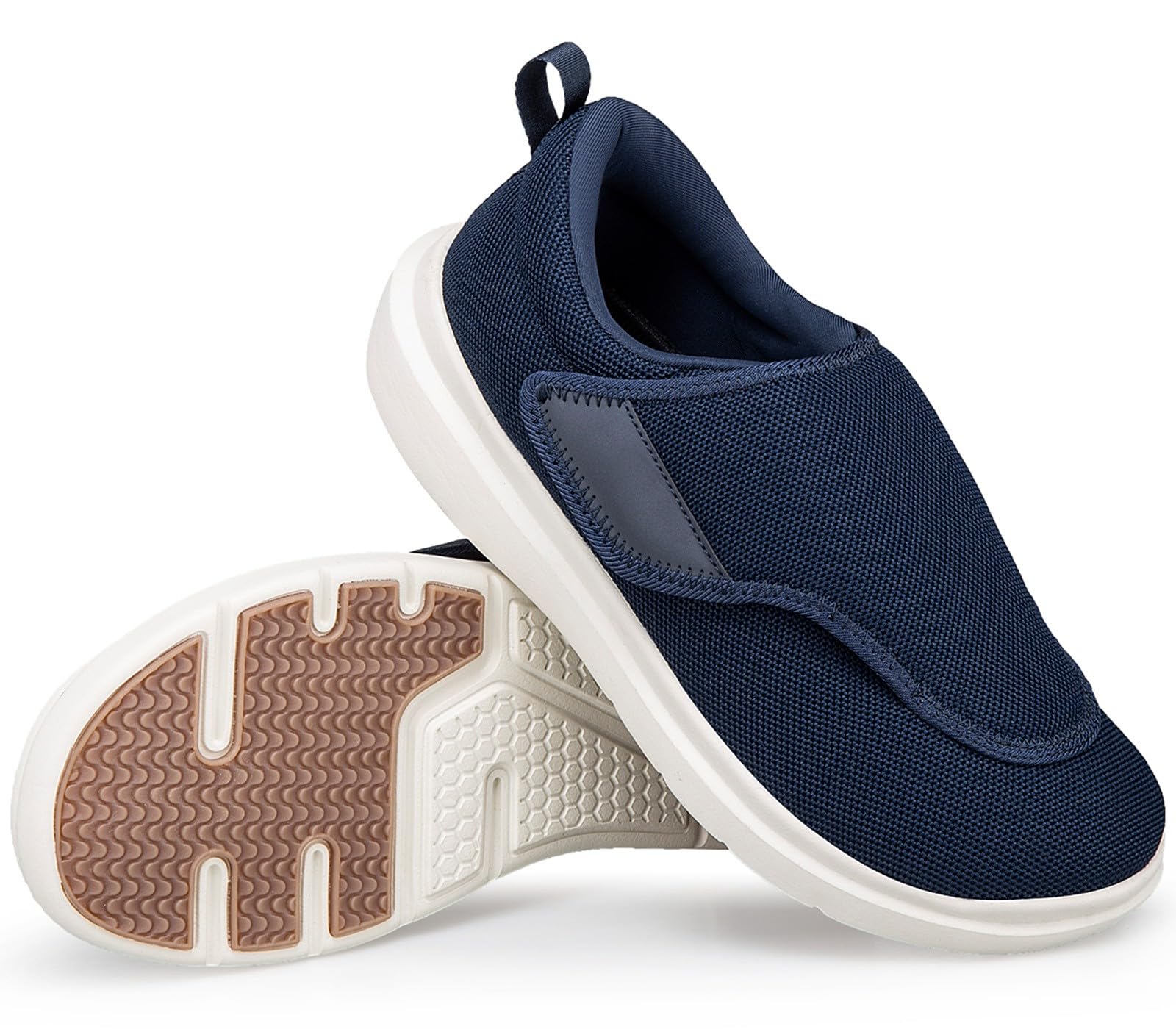 Extra Weit Hausschuhe Damen Herren Leichte mit Klettverschluss Walking Freizeit Orthopädische Verbandschuhe für Senioren Fußschwellung