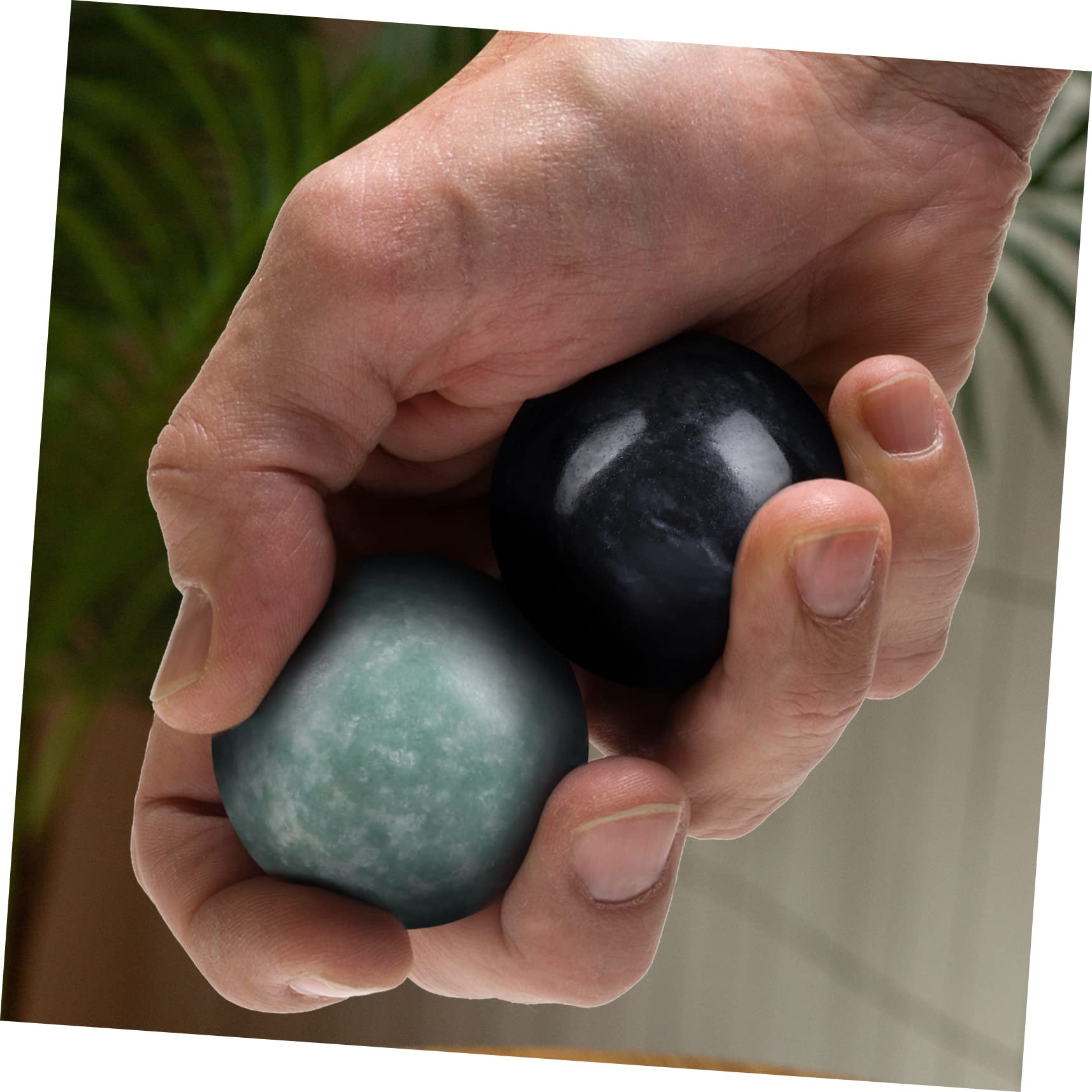 COHEALI Bola De Masaje De Mano 2 Juegos De Pelotas De Mármol Ejercicio De Mano Bolas De Masaje Auto Gatillo Miofascial Puntiagudo Liberación De Punto De Acupresión Bolas Redondas Rodantes