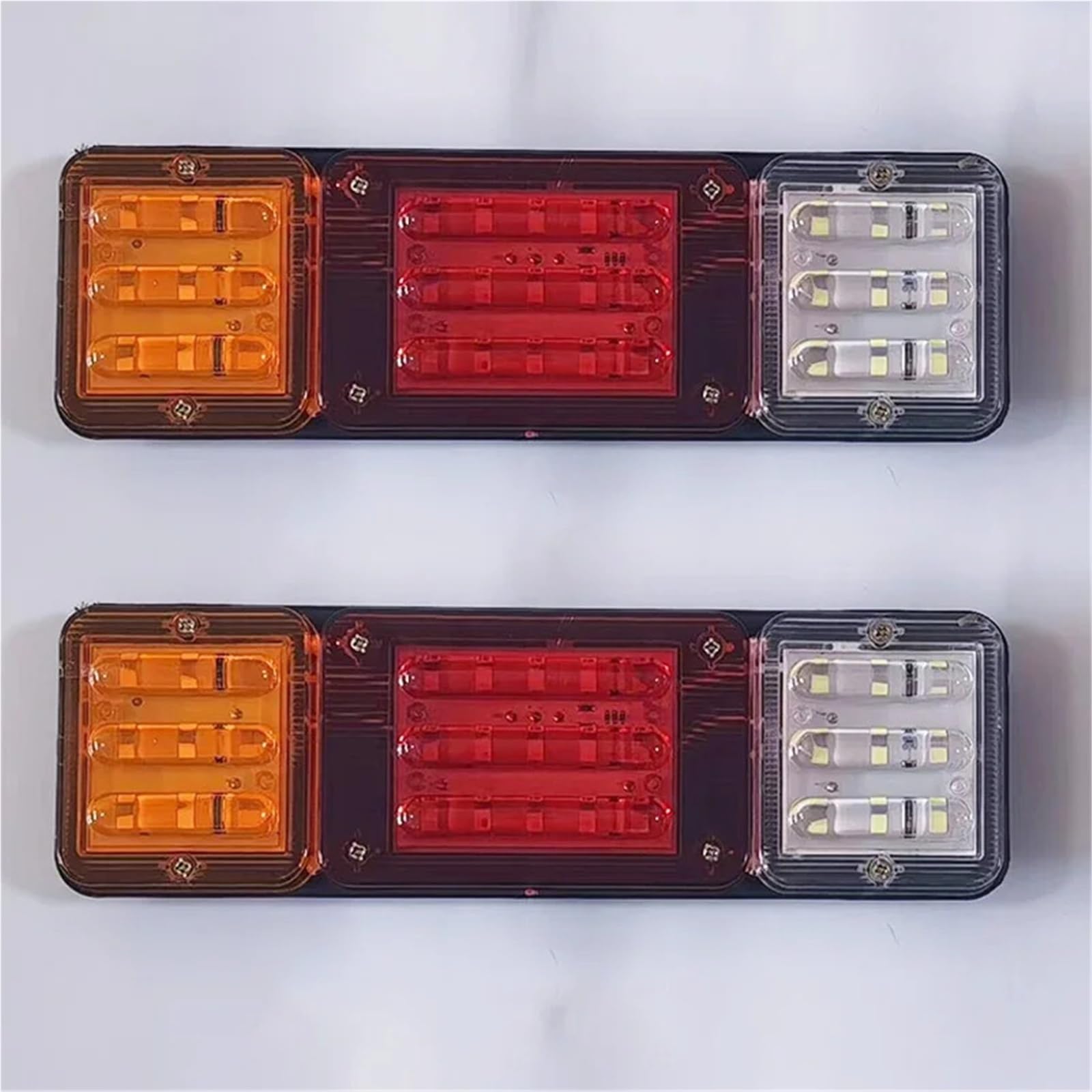 2X Przyczepa Ciężarówka Tylne Światła 12V 24V Kierunkowskaz Cofania Hamulec Lampa LED Łodzi Pojazdy Ciężarówka Tylne Światło(24V)