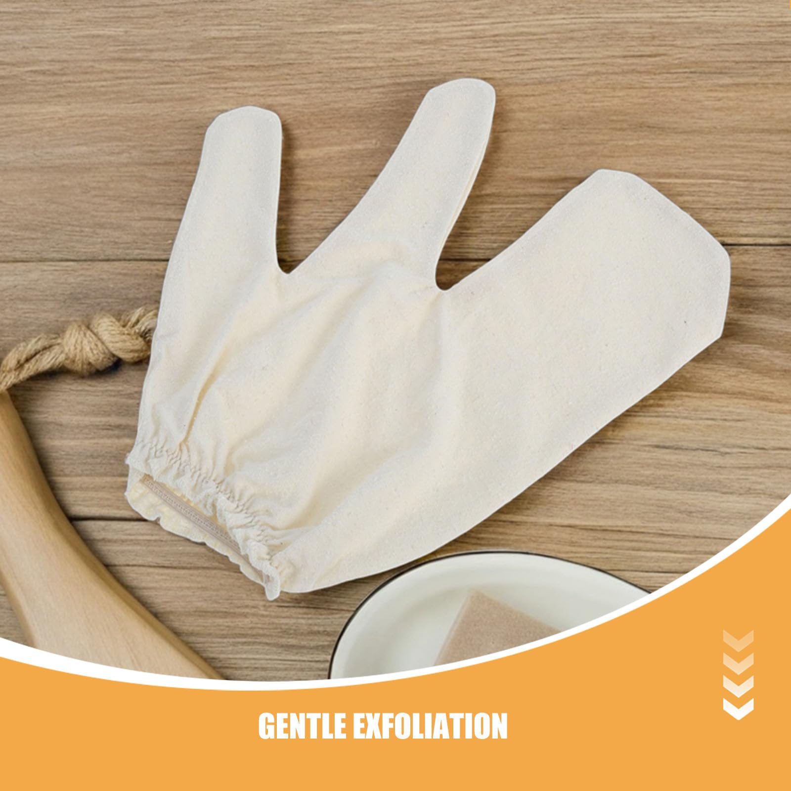 3 Piezas Guantes Exfoliantes para Manos de Seda Cruda, Dos Dedos