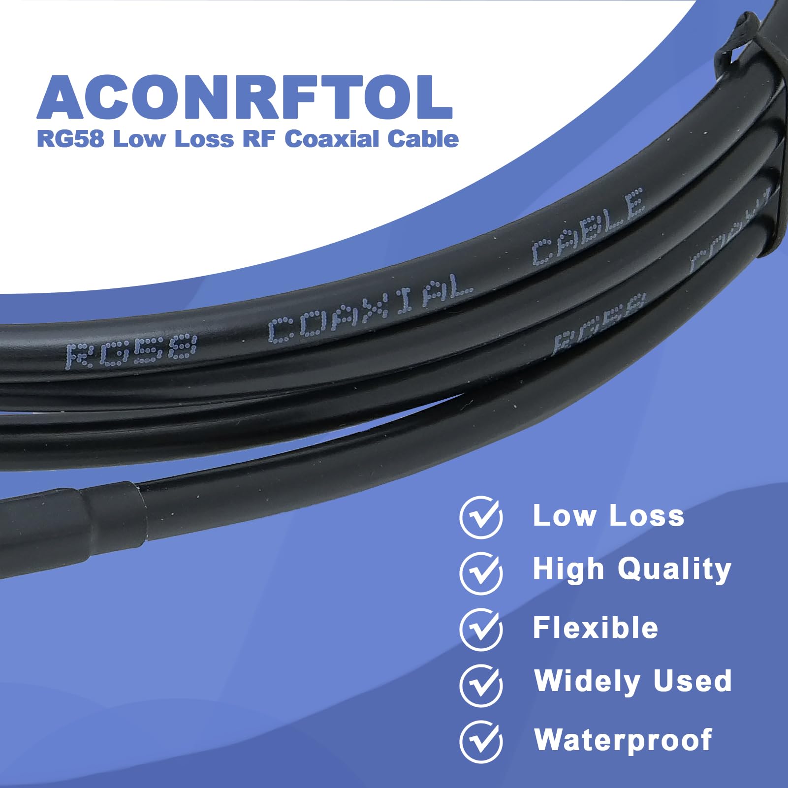 PL259 to PL259 15m UHF RG58/U Coaxial Cable