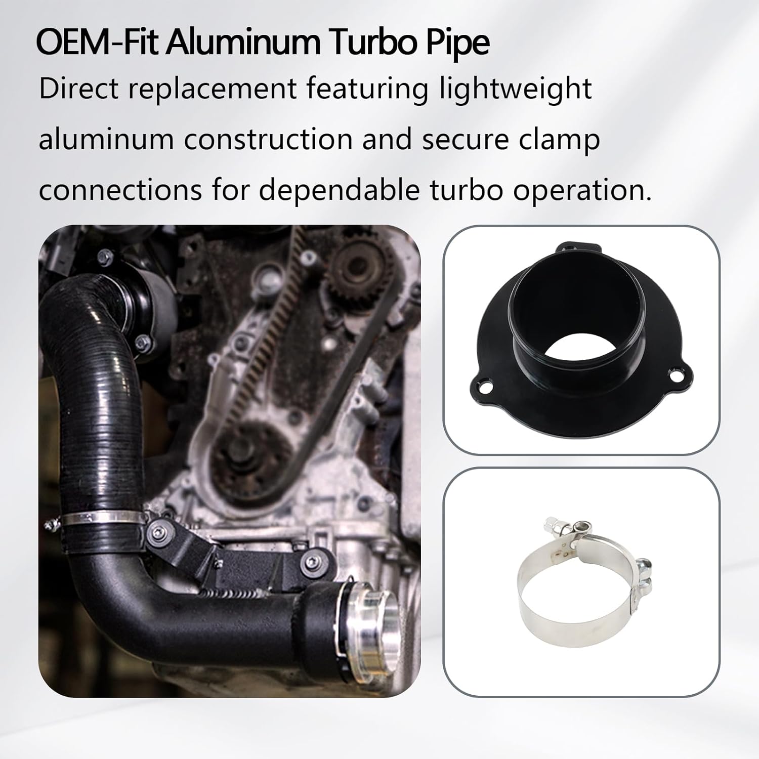 StarTechAuto​Turbo Discharge Pipe Intercooler Pipe Upgrade Kit Compatible with VW Golf GTI MK6 Audi A3 2.0T TT 8J 2008-2014 Jetta V 2.0T EA113 K03 Turbo​