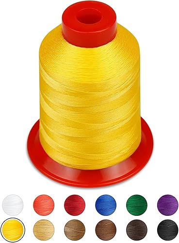 Miniatura 7 de FIVEIZERO Hilo de tapicería extrafuerte, hilo de nailon unido rojo de 3,280.8 ft para cuero de mezclilla, manualidades, máquina, bricolaje y hogar