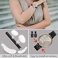 Vista 4 de Miimall Correa de reloj de cuero compatible con Garmin Lily Smartwatch correa, correa de reloj de repuesto de liberación rápida, correa ajustable