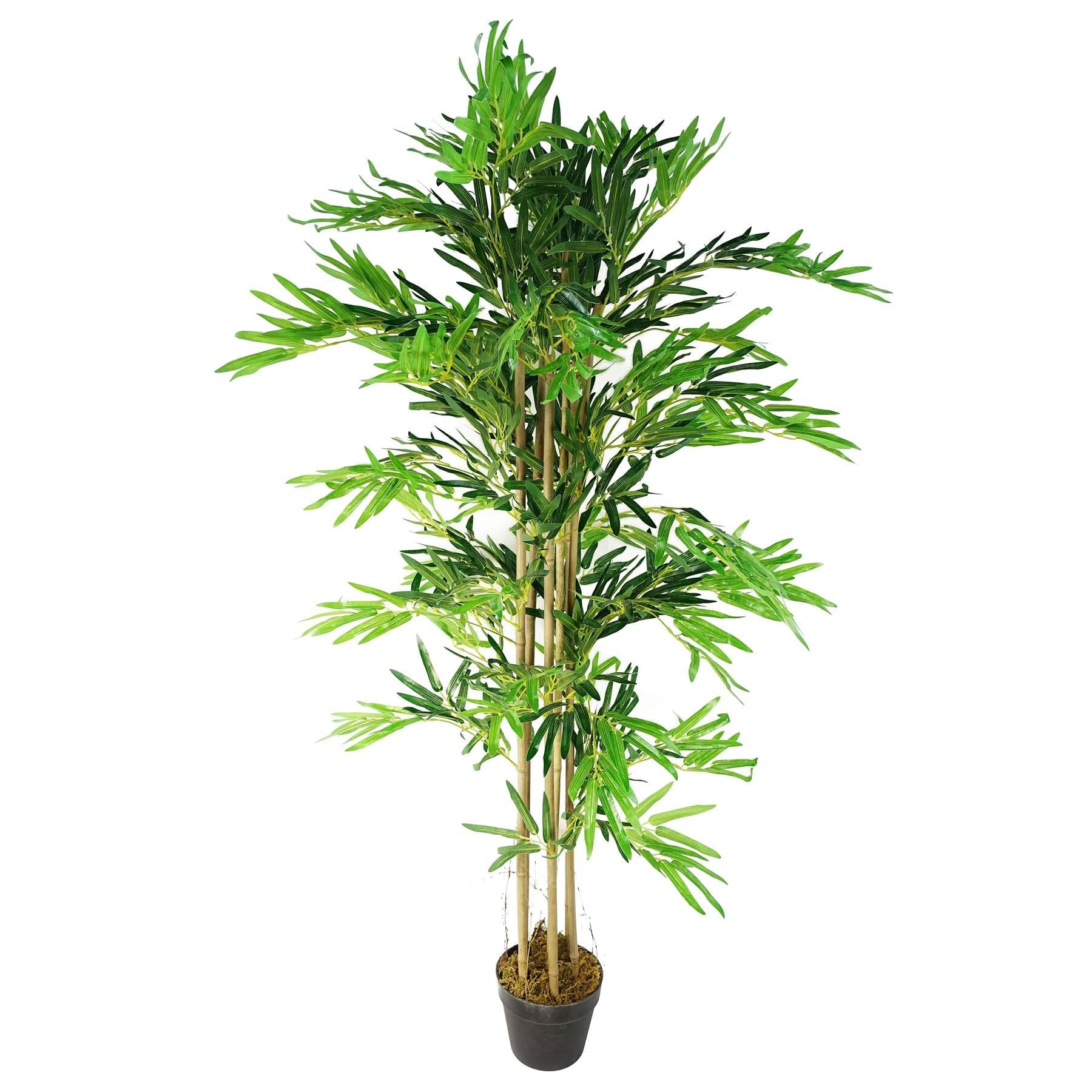 Artificial (5ft) Bamboo Plants Trees 150cm Green Realistic Faux Indoor Home