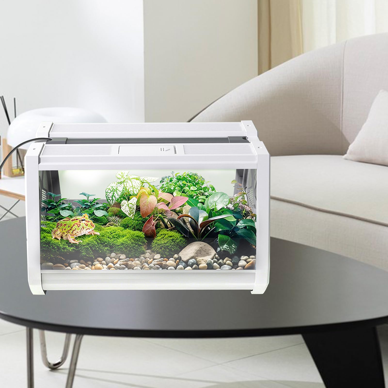 Recinto Per Rettili Vasca per Animali Esotici | Ventilazione Portatile Acquario Recinto Viaggio Antifuga Habitat per Rane Lumache Tartarughe Animali