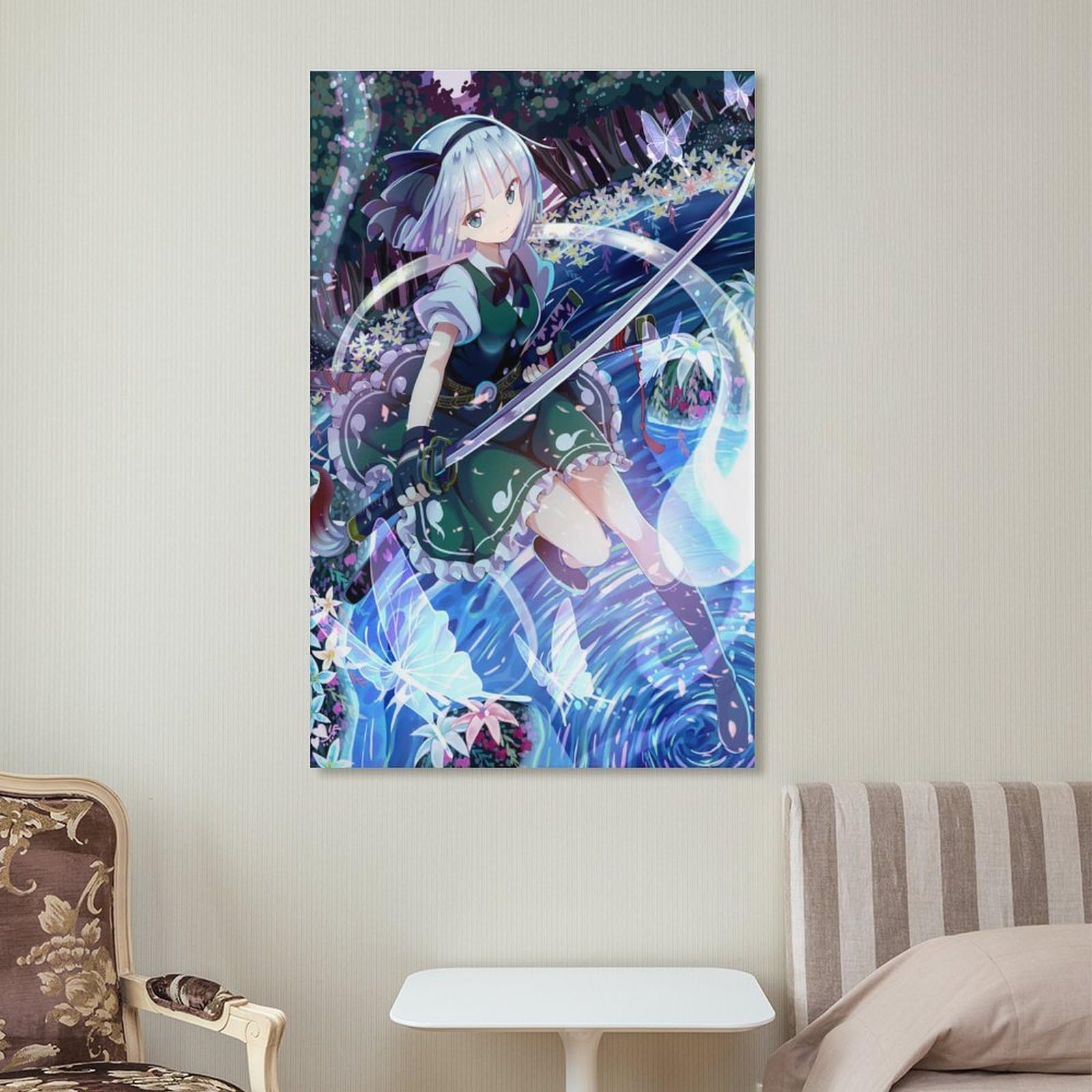 【絵画】魂魄【原画】手描き ポスター イラスト インテリアやプレゼントにも！ Amazon.co.jp: 東方Project 魂魄妖夢 こんぱく ようむ (20) 装飾