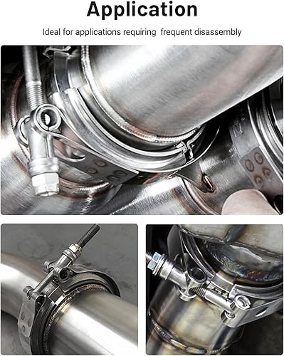 Miniatura 10 de EVIL ENERGY Kit de abrazadera de banda en V de 3.0 pulgadas para brida de acero inoxidable