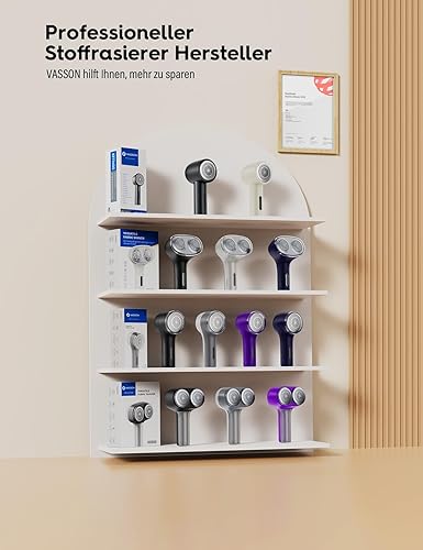 Miniatura 8 de VASSON Afeitadora de tela, removedor eléctrico de pelusa recargable, afeitadora de pelusa, afeitadoras de suéter para quitar pelusas, despilfador de