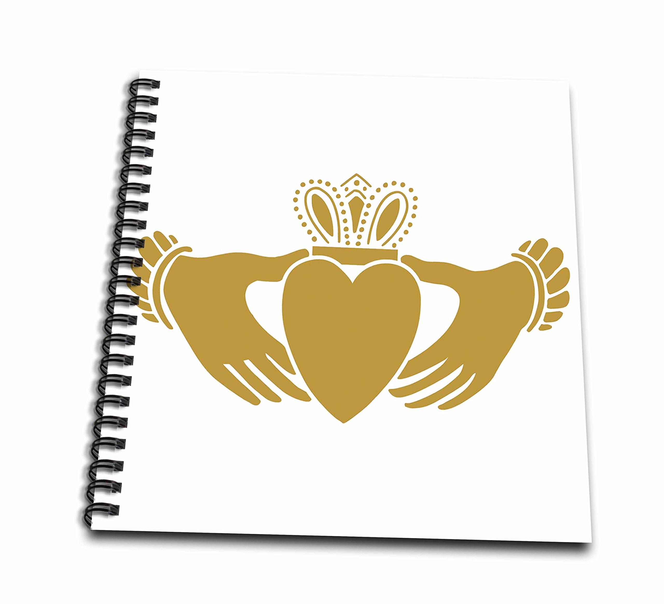 3dRose db_108309_1 Claddagh, Irish-Drawing Book, 8 by 8-Inch