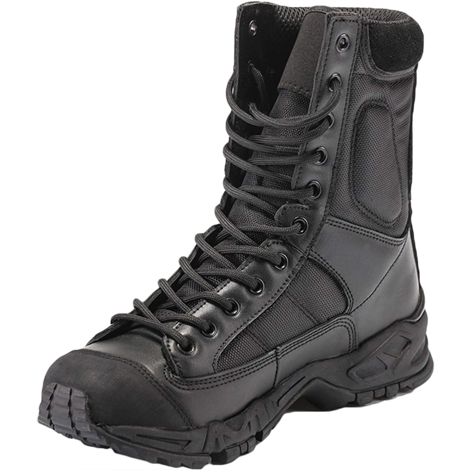 De los Hombres Botines ultraligeros Bota de Combate del ejército de tácticas Militares Transpirables Botas de Desierto para Senderismo al Aire Libre Cabeza anticolisión,Black-40