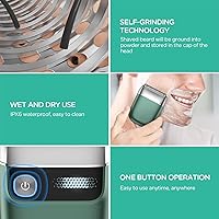 Vista 5 de VOYOR Afeitadora de papel de aluminio 2 en 1 doble para hombres, maquinilla de afeitar eléctrica portátil con maquinilla de afeitar recargable