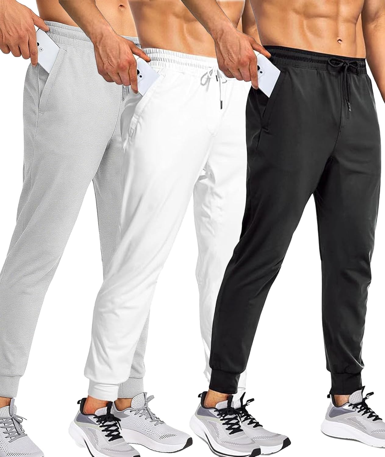 Men's Sweatpants Workout Joggers Gym Pants for Men Casual Lounge Track Pants with Pockets