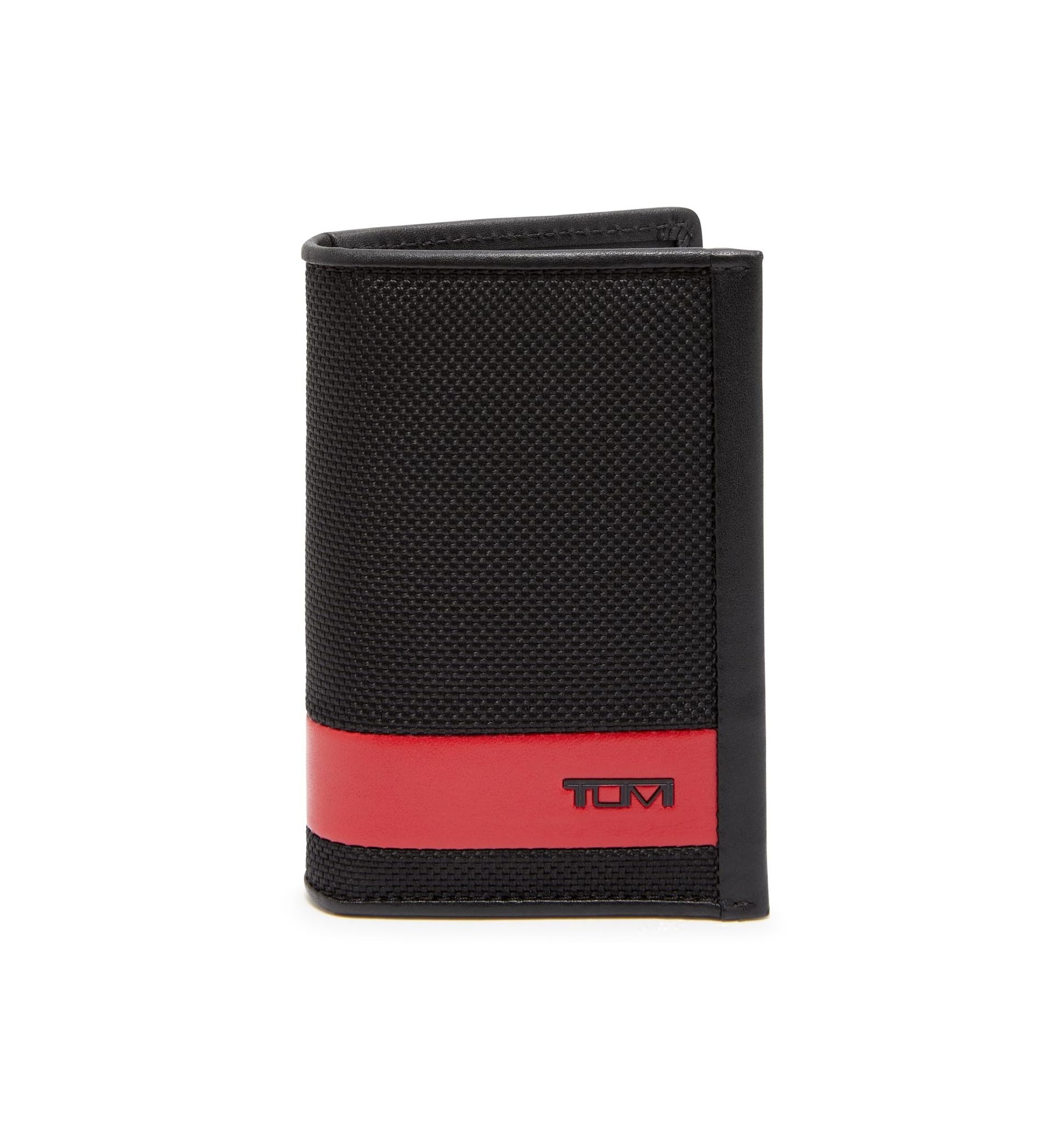 TUMI - Alpha Multi Window Card Case Wallet - With Multi ID Windows - Nylon Wallet - Slim Profile - 4.4" X 3.1" X 0.4" - Black/ Red