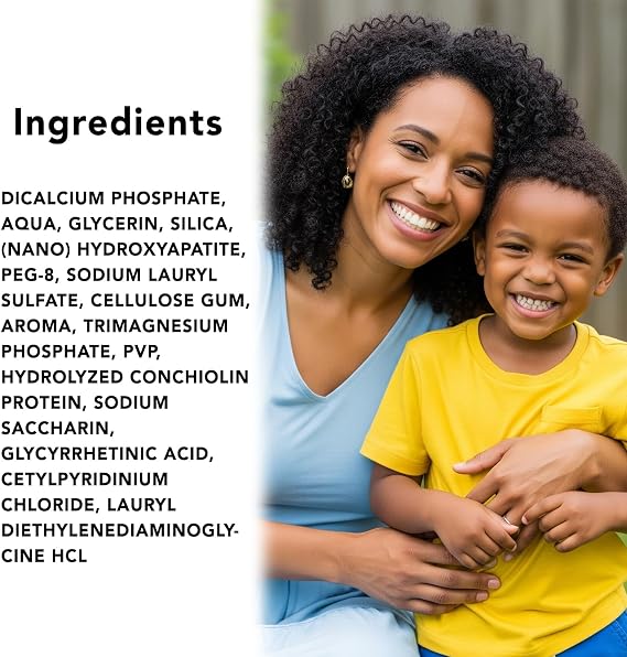 APAGARD M-Plus, Sangi's Nano-Hydroxyapatite Toothpaste for Naturally Whiter Teeth. Fluoride-Free, for Family use, 130g / 4.58 oz, Mild Mint Flavor, 3 Pack