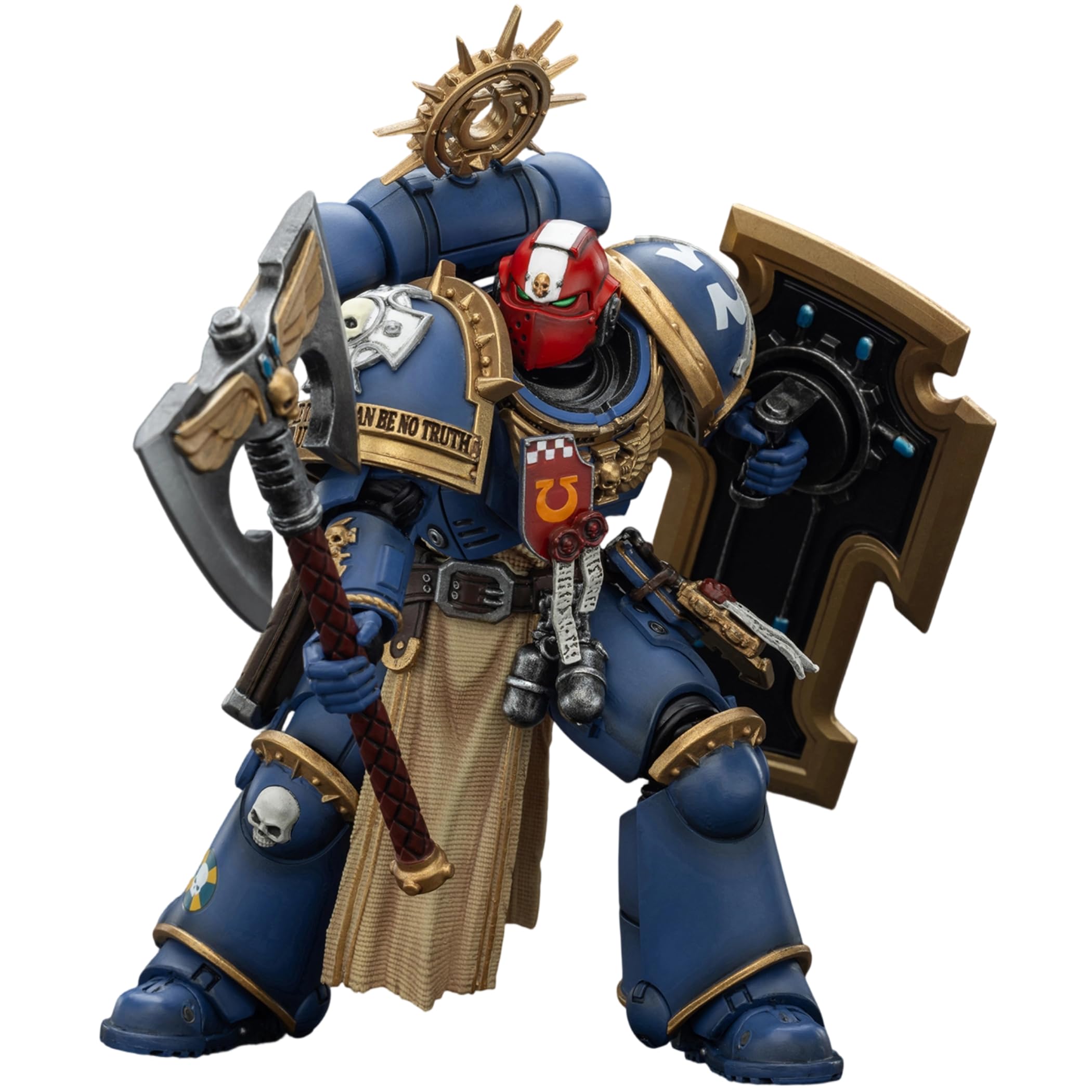 JOYTOY Metaurus Warhammer 40K 1/18 - Figuras de acción de ultramarinos Metaurus con hacha de poder Stormshield y pistola de plasma, modelo coleccionable de 4.84 pulgadas
