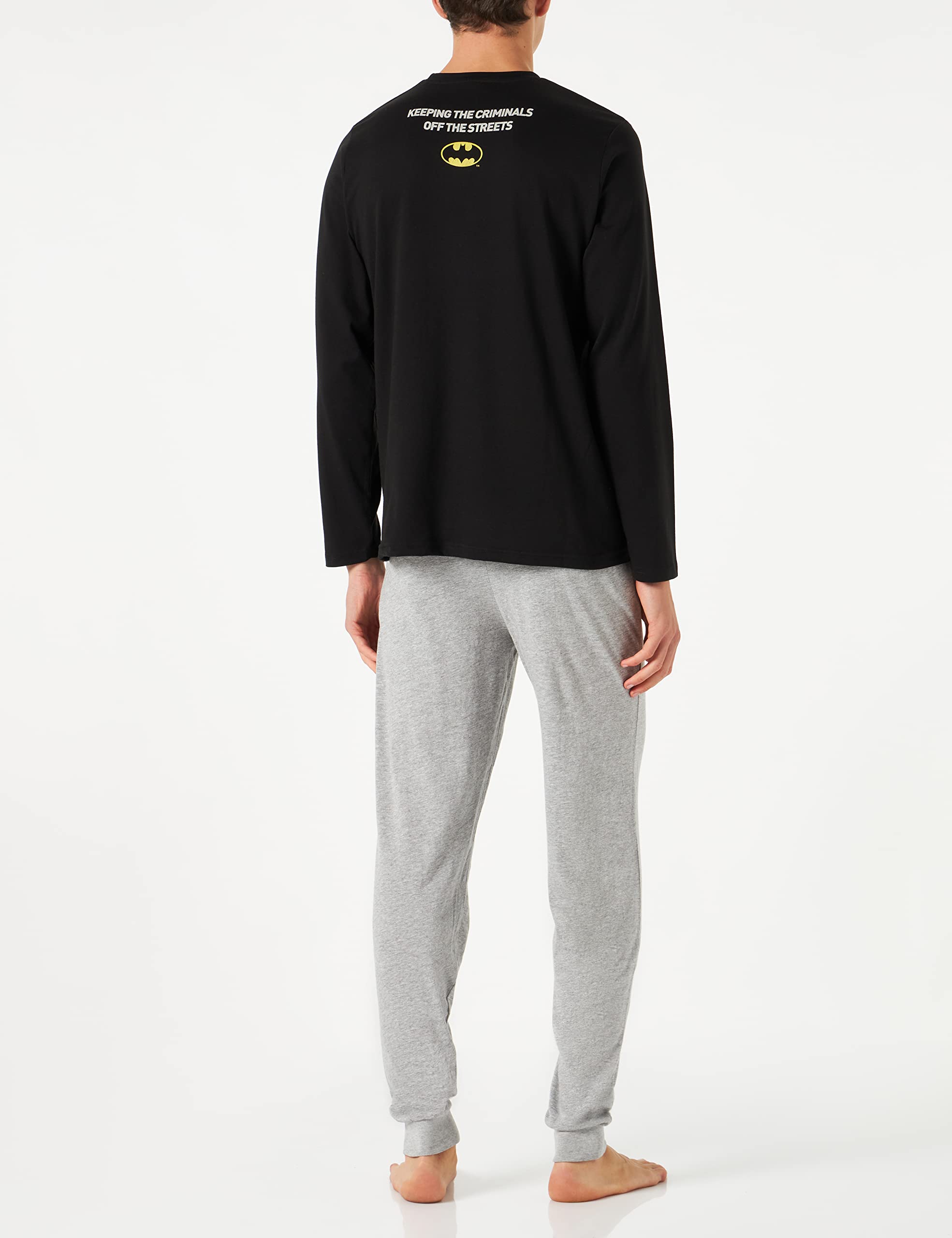 CERDÁ Life'S Little Moments Pijama Hombre Invierno de Batman 100% de Algodón con Camiseta Manga Larga Y Pantalon Largo Juego de Pijama Hombre