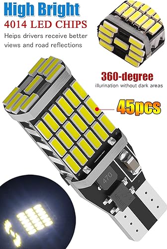 Miniatura 3 de 921 Bombillas LED 912 Luces de marcha atrás, paquete de 6, 6000 K Xenón blanco CANBUS T10 T15 906 W16W 921K 922 de respaldo, repuesto para luces de