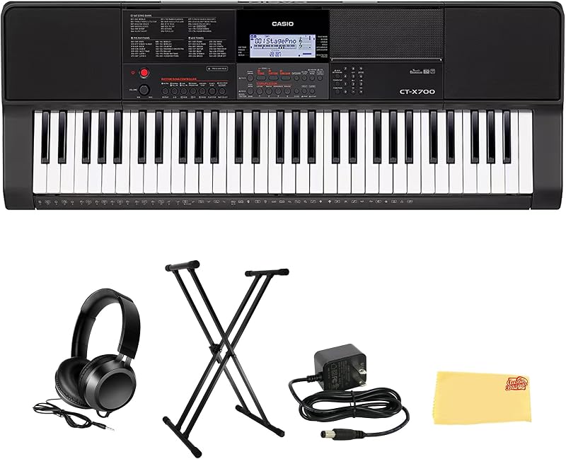 CT-X700 PPK Premium Keyboard Pack with Power Supply, Stand, and Headphones Exclusive Bundle