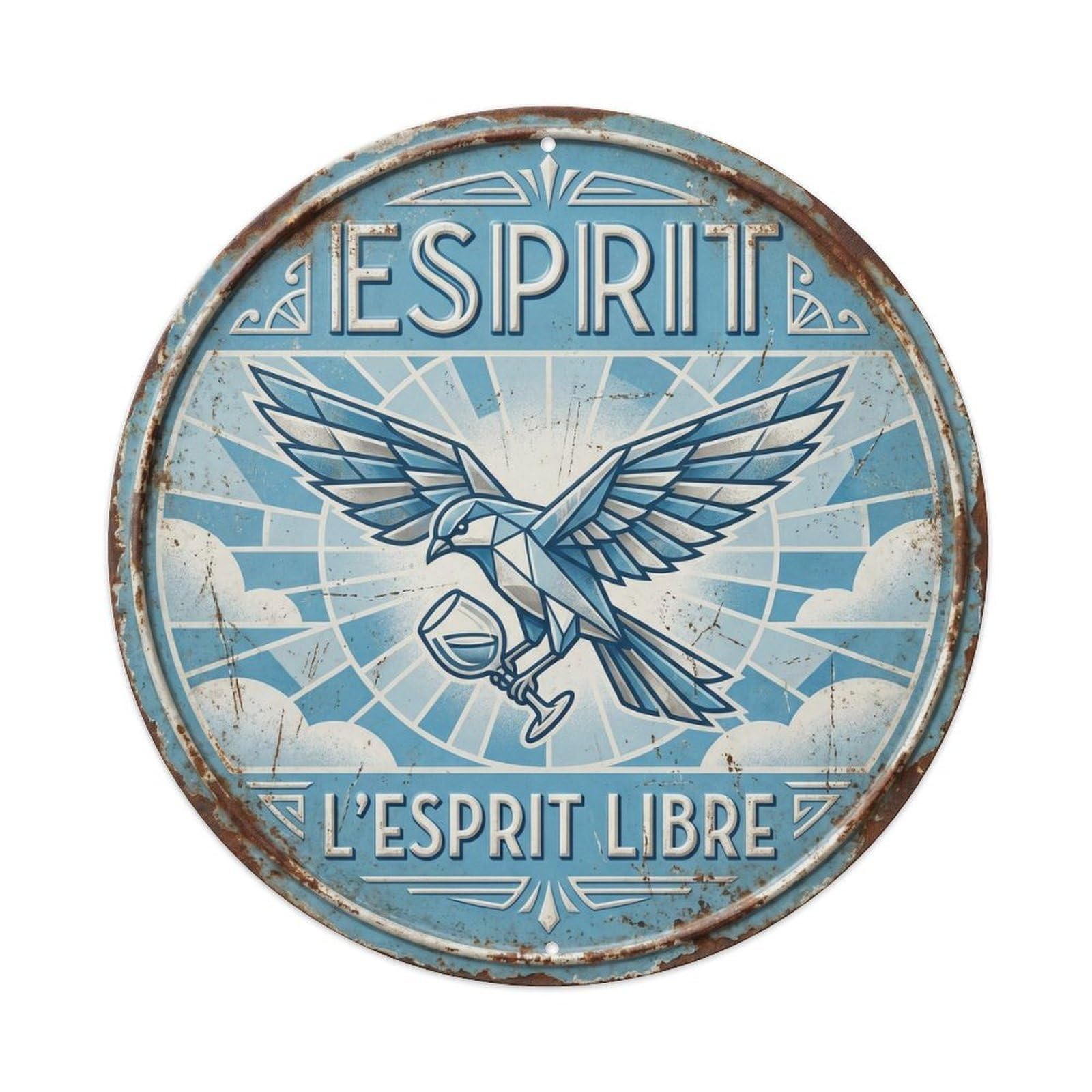 Spirit Humorous Gathering Spirit Vintage Metal Tin Sign Plaque Wall Decor for Cafe, Club Bar, Office, Garden Metal Poster 8x8Inch