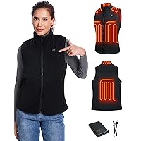 WUEAOA Gilet Riscaldato Donna con Batteria 10000mAh, Giacca Riscaldata Donna