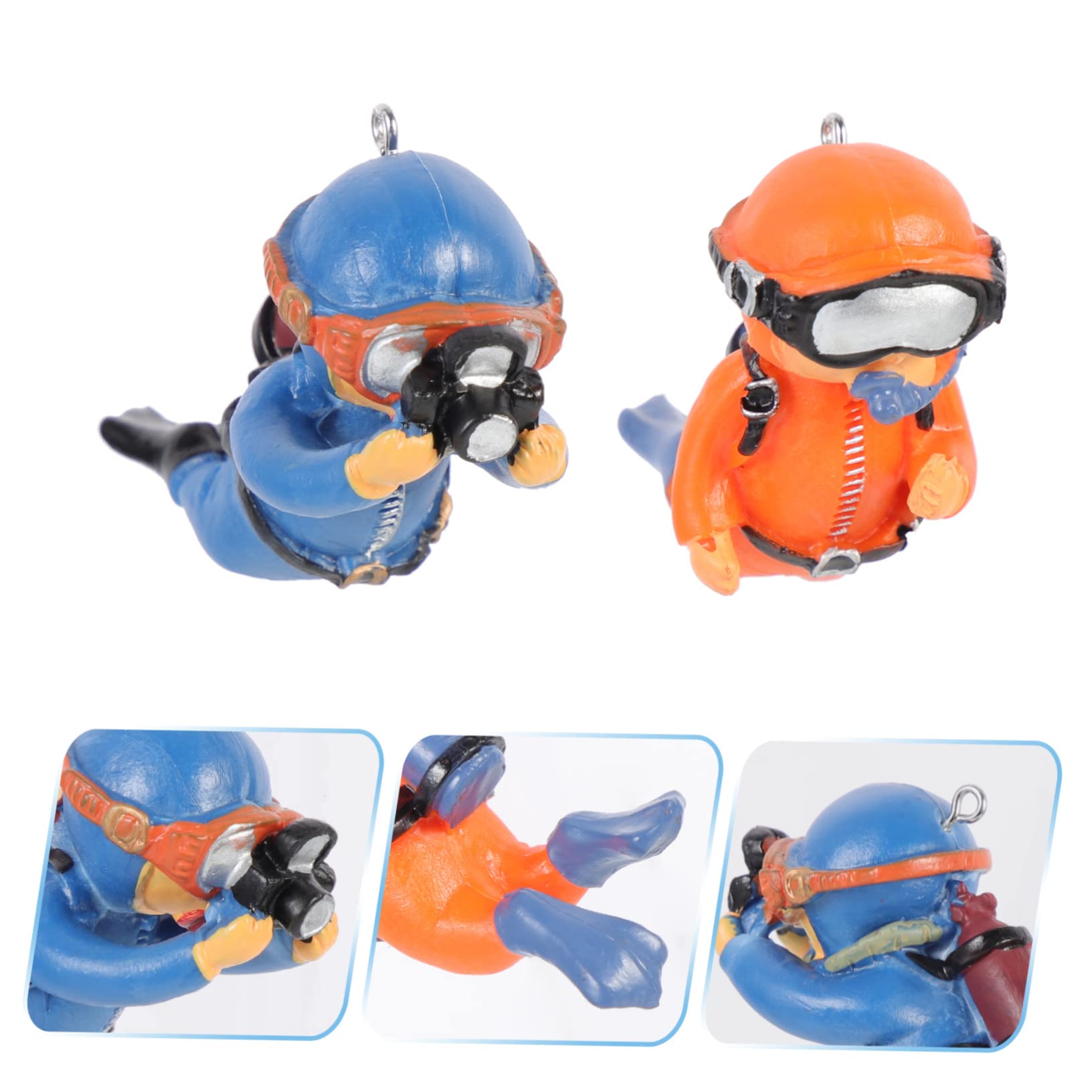 FRCOLOR 10pièces Décorations De Réservoir Aquarium Modèles De Plongeurs Flottants pour Poissons Accessoires Amusants pour Aquariums Et Bassins