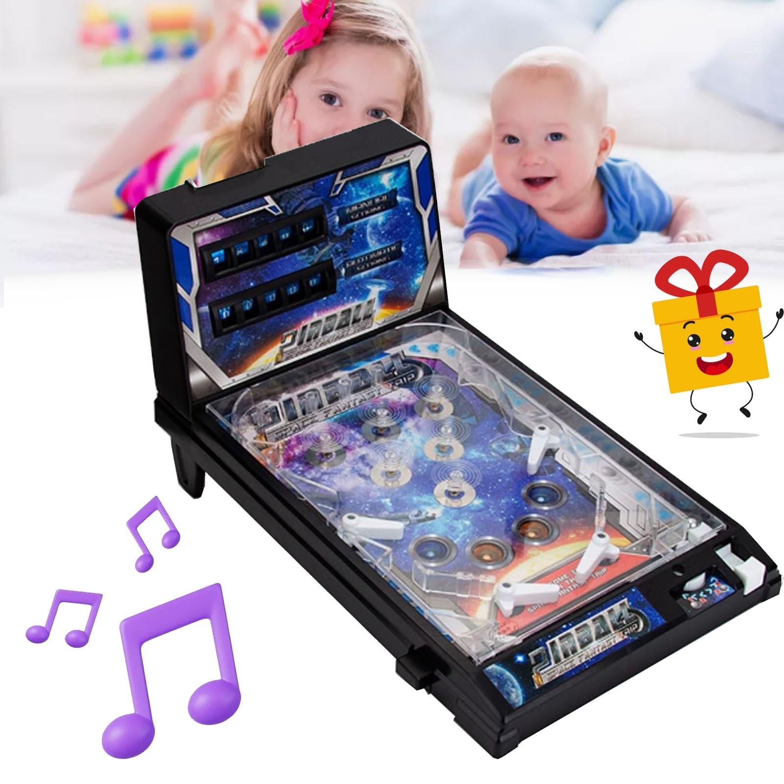 Mini flipper de table à LED avec tableau de bord électronique pour enfants - 8
